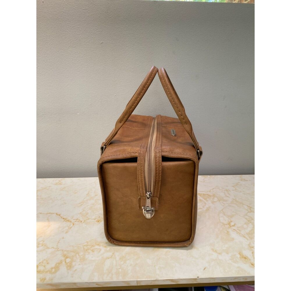 Vtg Samsonite Cordoba Brown Leather Carry On Bag Luggage Suitcase Carry On Pilot - Picture 2 of 13
